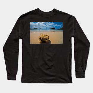 Coral on Gros Islet Beach Saint Lucia Caribbean Long Sleeve T-Shirt